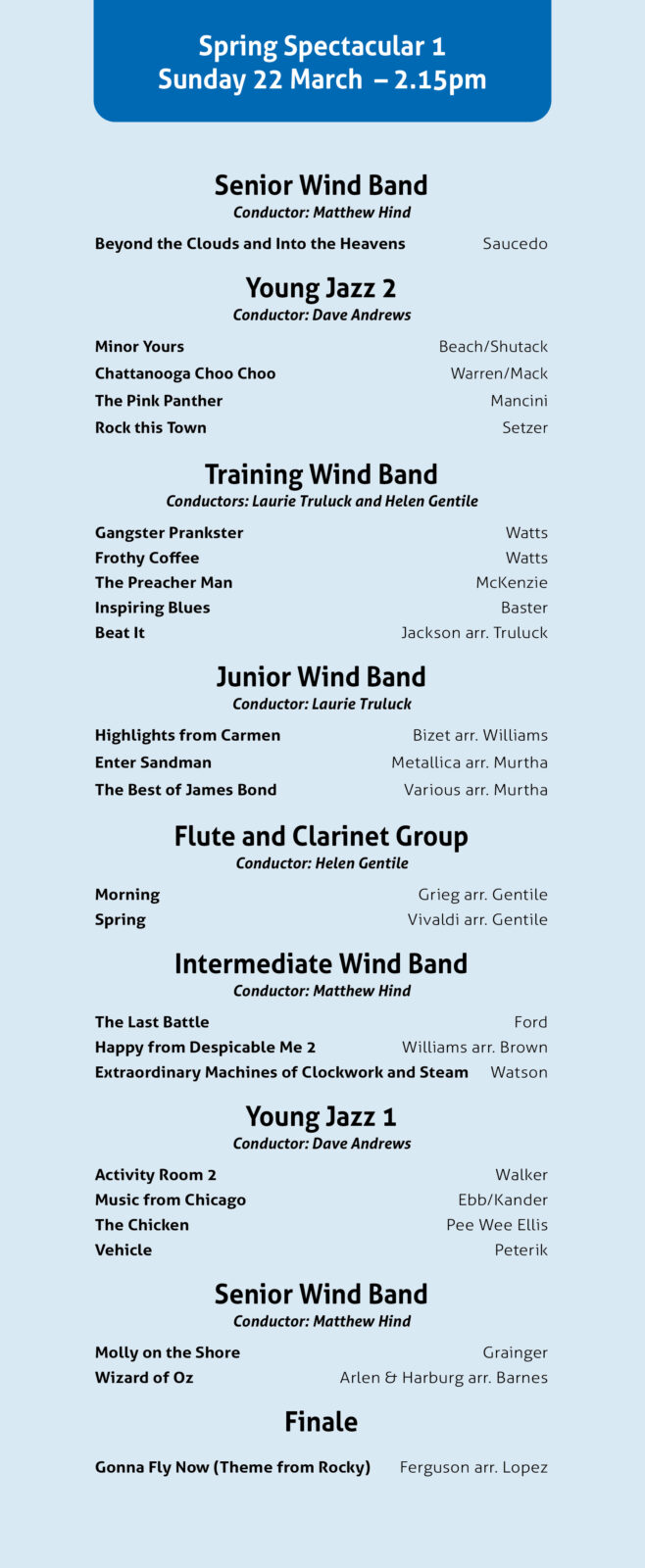Concert Programme - Salisbury Area Young Musicians